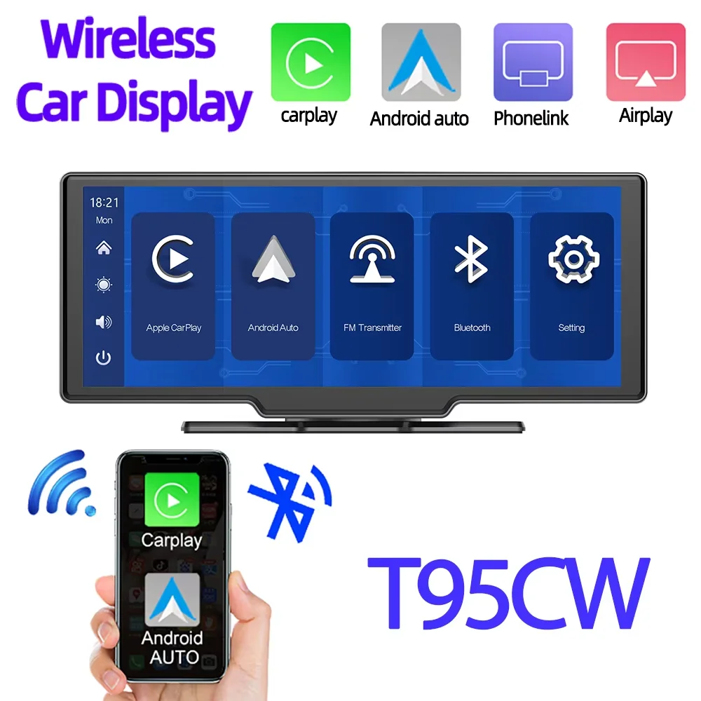 

T94 10" Smart Widescreen Wireless Carplay Car Monitor LXSQ-T9410CR405