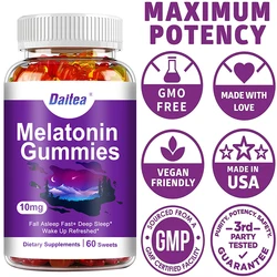 Melatonin 10 mg Adult Gummies (60 Gummies) - Maximum Strength Sleep & Deep Sleep Gummies - Gluten Free, Non-GMO, Vegetarian