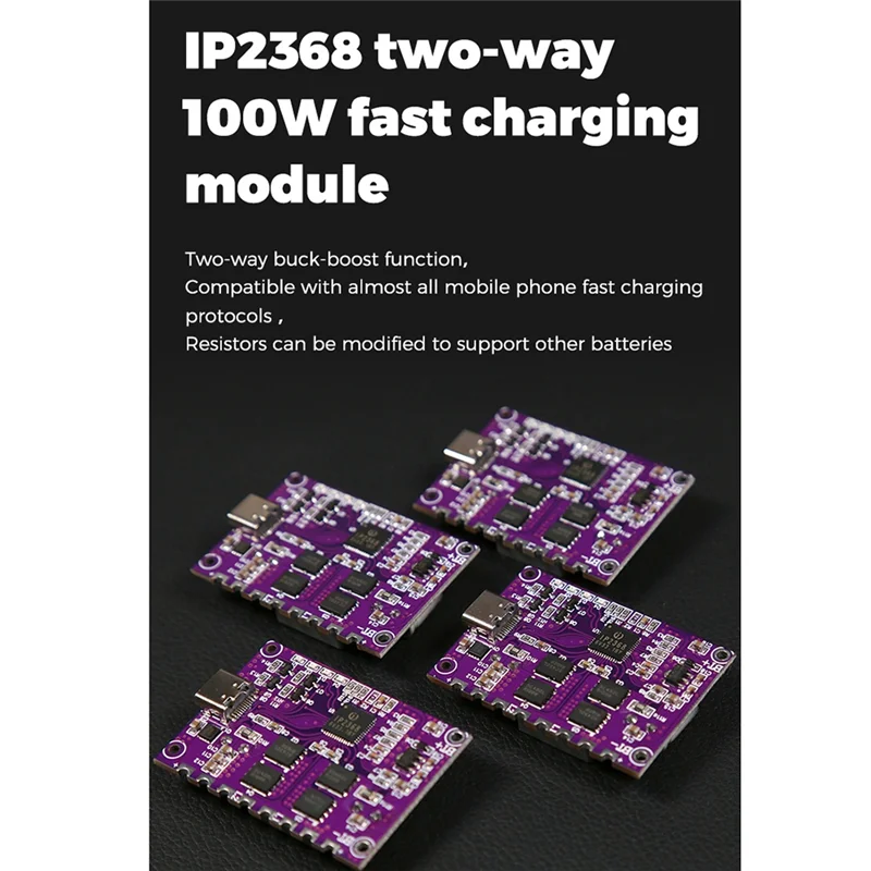 

Leading-IP2368 Bidirectional 100W Fast Charging Module Buck-Boost Type-C Interface Lithium Battery Power Fast Charging Board