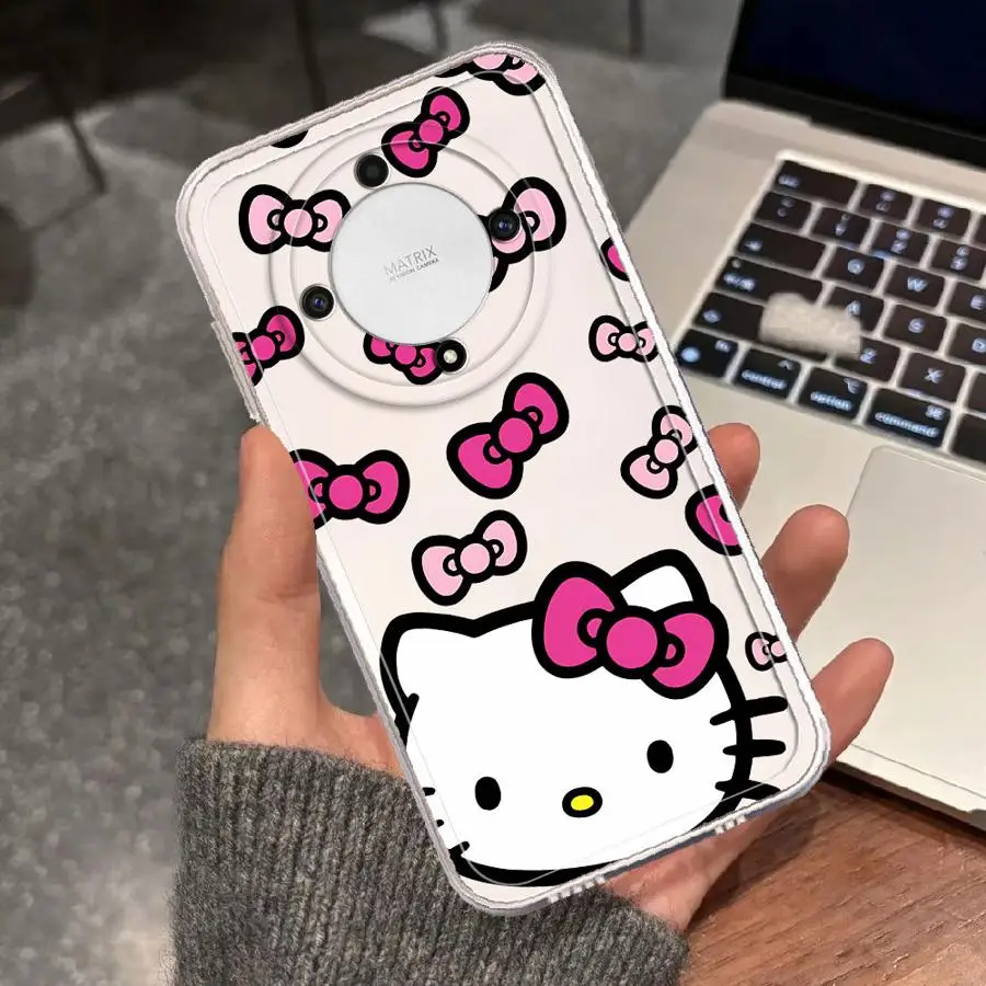 Coque de téléphone transparente Hello Kitty, jolie coque de téléphone pour Honor 90 Lite X9b Y9 Prime 2019 X9a X7b X8b