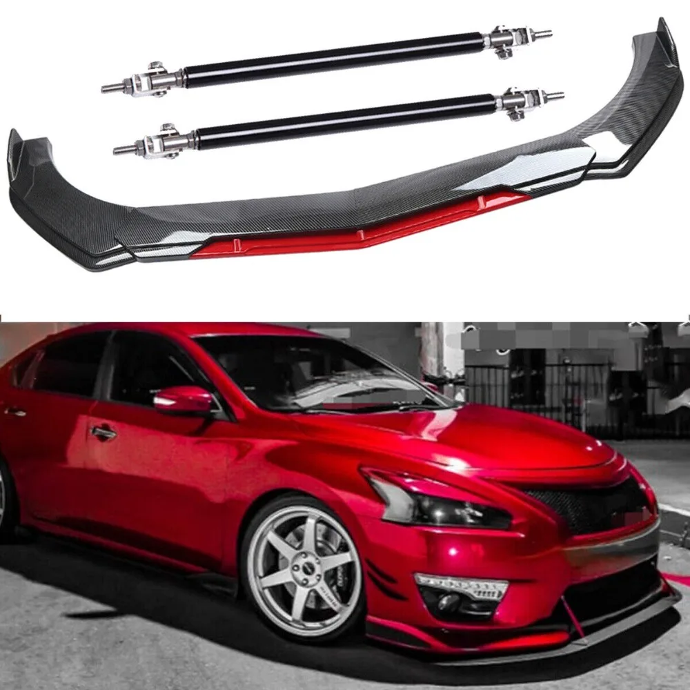 

For Nissan Altima/ Car Front Bumper Chin Lip Spoiler Splitters Carbon Fiber United States