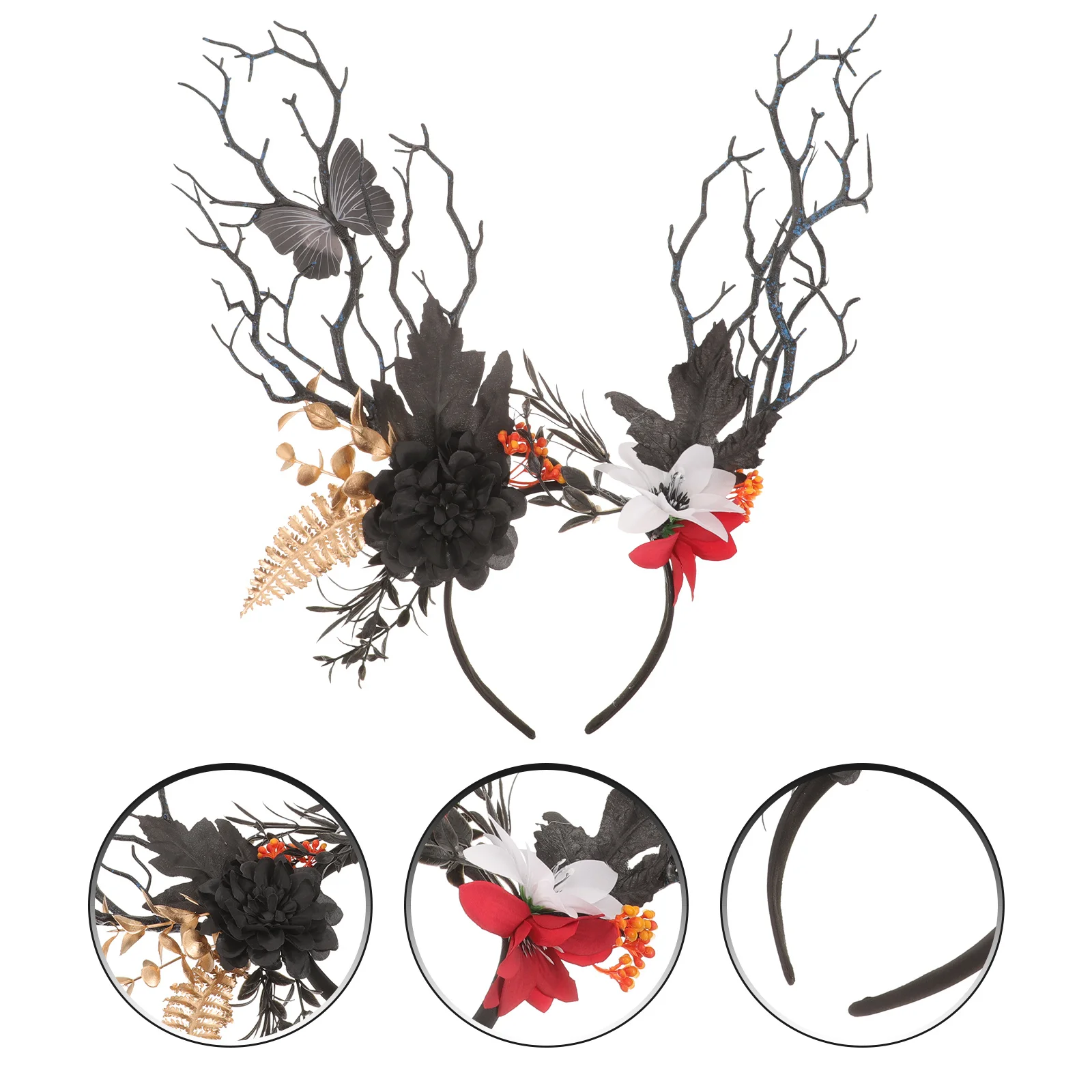 

Antler Headband Sturdy Lightweight Party Hair Band Festival Cosplay Holiday Women Headdress Hair Decoration Accessories