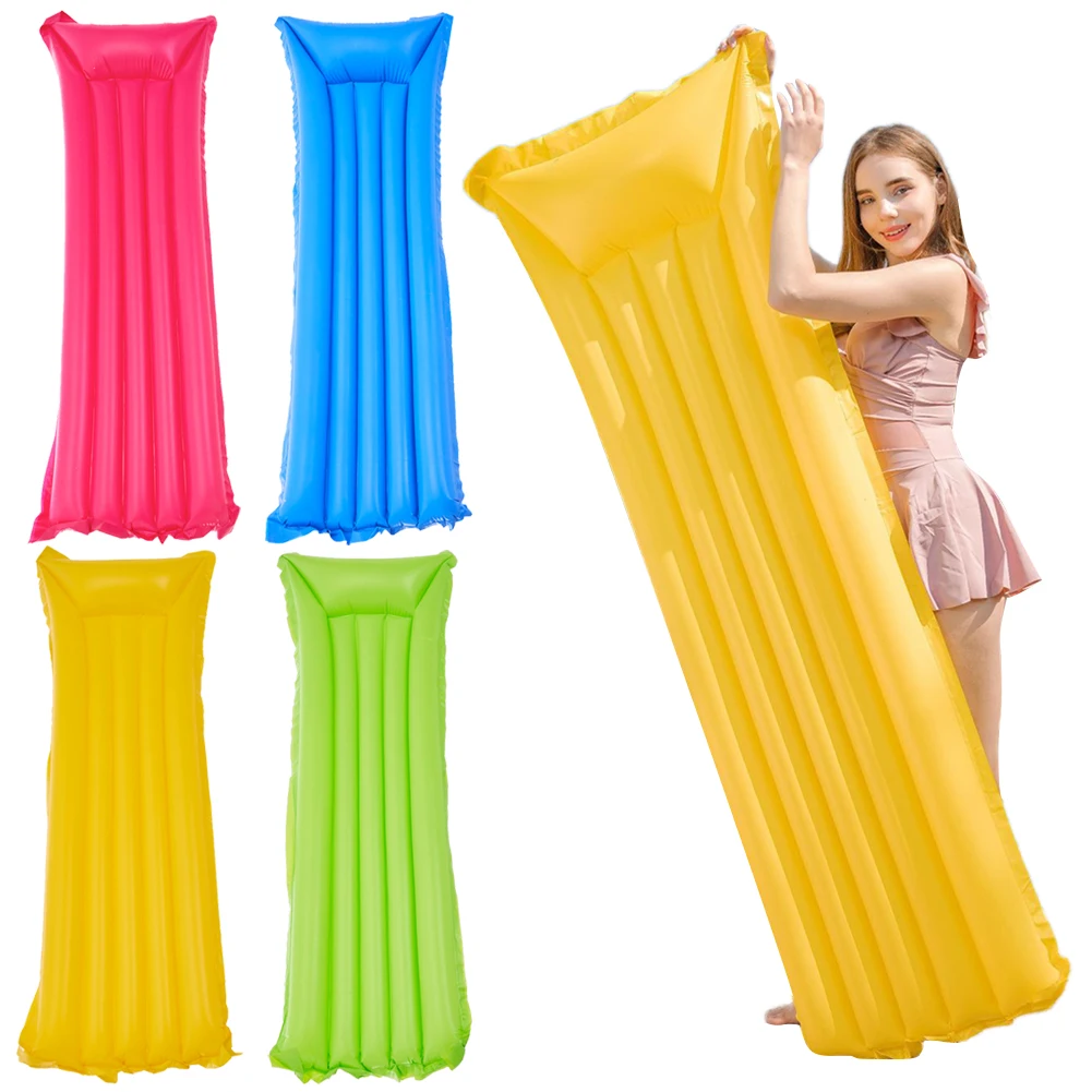 

Inflatable Water Hammock Solid Color Swimming Lounge Bed PVC Inflatable Pool Float Lounger Foldable for Cool Water Fun