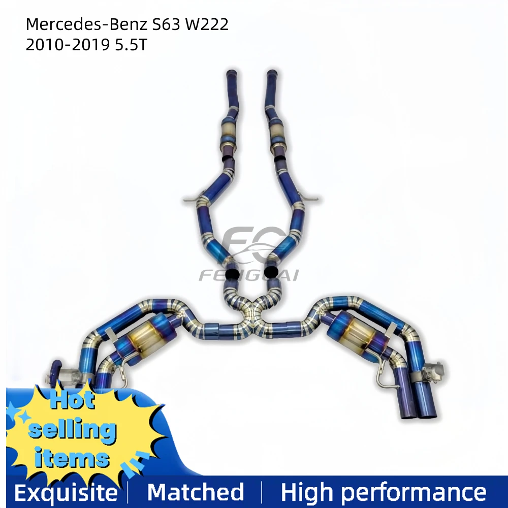 

Задняя выхлопная труба Cat для Mercedes-Benz S63 W222 2010-2019 5,5T, клапан выхлопной системы, глушитель, модифицированная гоночная производительность
