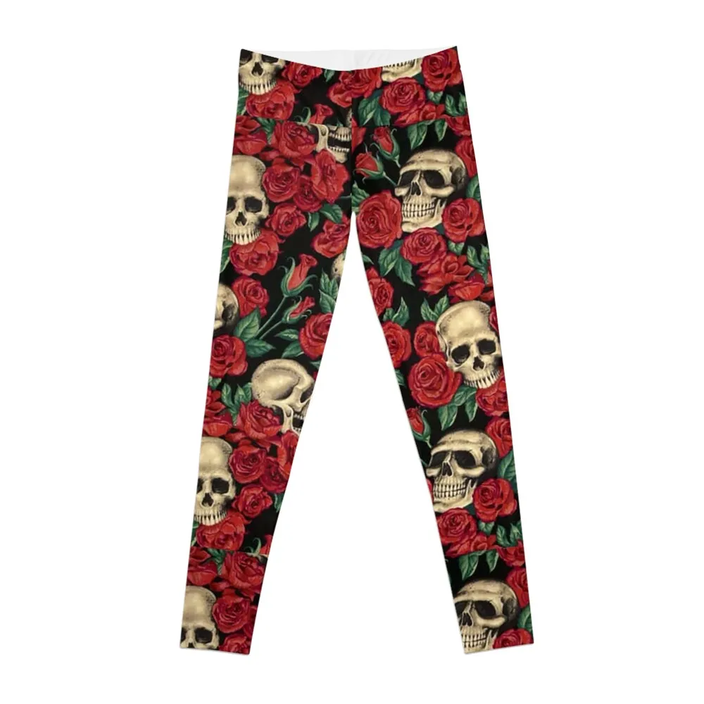 

gothic skulls and roses Leggings gym's sportswear Women's sportswear Sports pants woman gym womans Womens Leggings