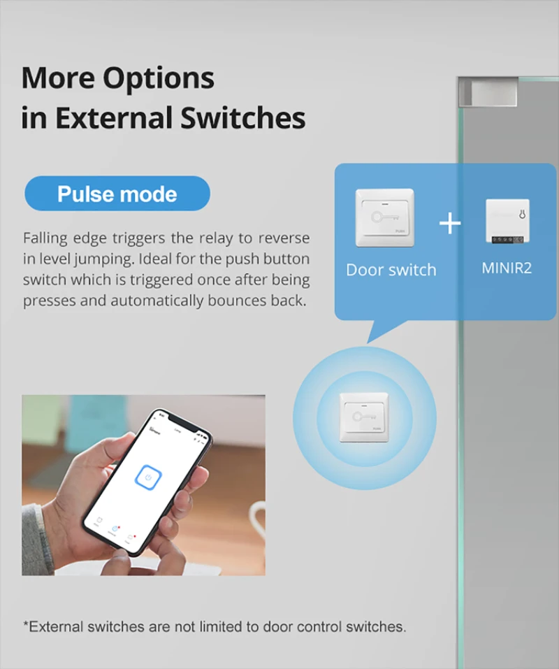 SONOFF MINIR2 WiFi DIY inteligentny przełącznik dwukierunkowy wyłącznik kontrolny przekaźnik eWelink synchronizacja aplikacji zdalnie działa z Alexa