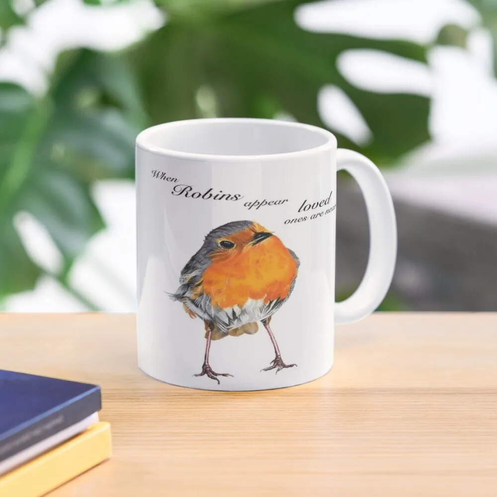 

Robin - Robin Redbreast - Red Robin -Robins appear when loved ones are near Coffee Mug Thermal Cups To Carry Coffe Cups Mug