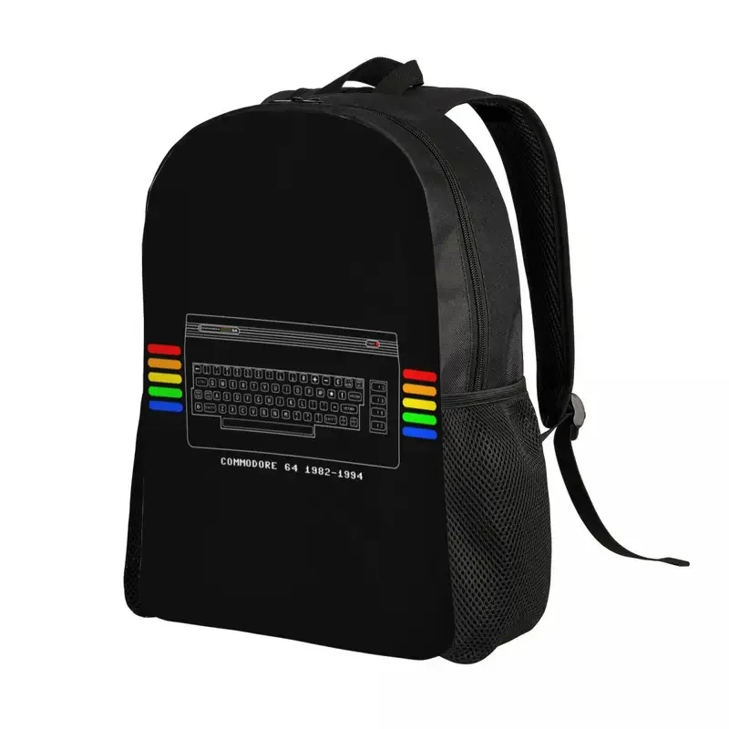 Commodore 64 Backpack for Boys Girls C64 Computer Game College School Travel Bags Women Men Bookbag Fits 15 Inch Laptop