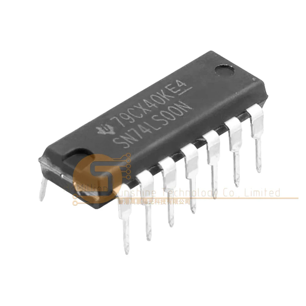 10pcs SN74LS00N PDIP-14  4.75V~5.25V SN74LS00 4 Brand New and Original
