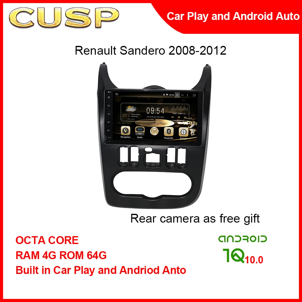 

ANDROID CAR GPS For Renault Sandero 2008-2012 9inch RAM 4G ROM 64G For CUSP Car Multimedia Car Navigation Car Radio Stereo