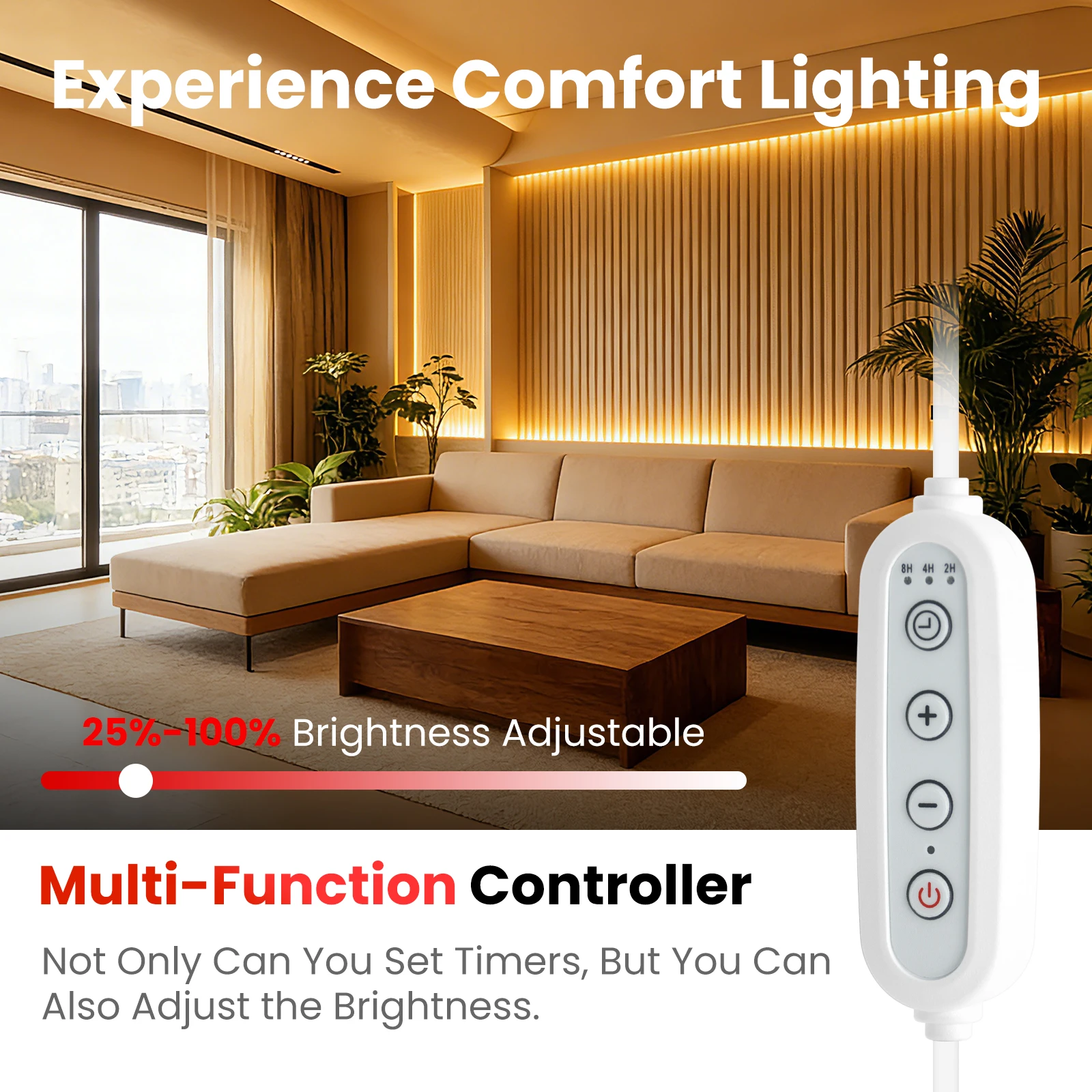 220V COB LED Strip With Adhesive Tape Dimmable Power EU Plug 240LEDs/m Waterproof LED Neon Lights 10cm Cuttable COB Light Strip view 3