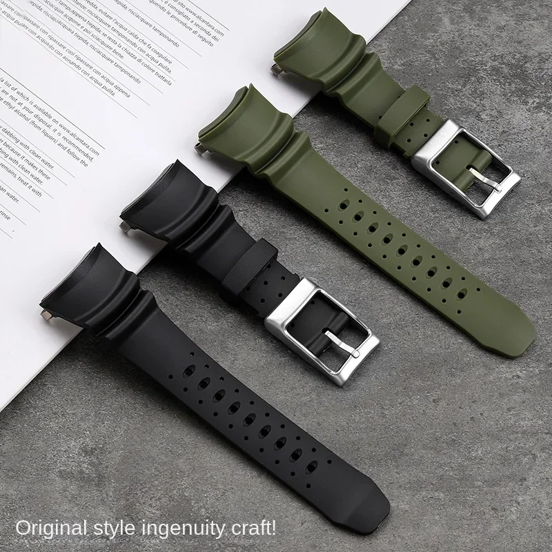 

For Citizen Promaster BJ8050 Curved end Rubber Strap BJ8057 Watch band BJ8050 Deep Sea Monster Watch Strap Waterproof Bracelet