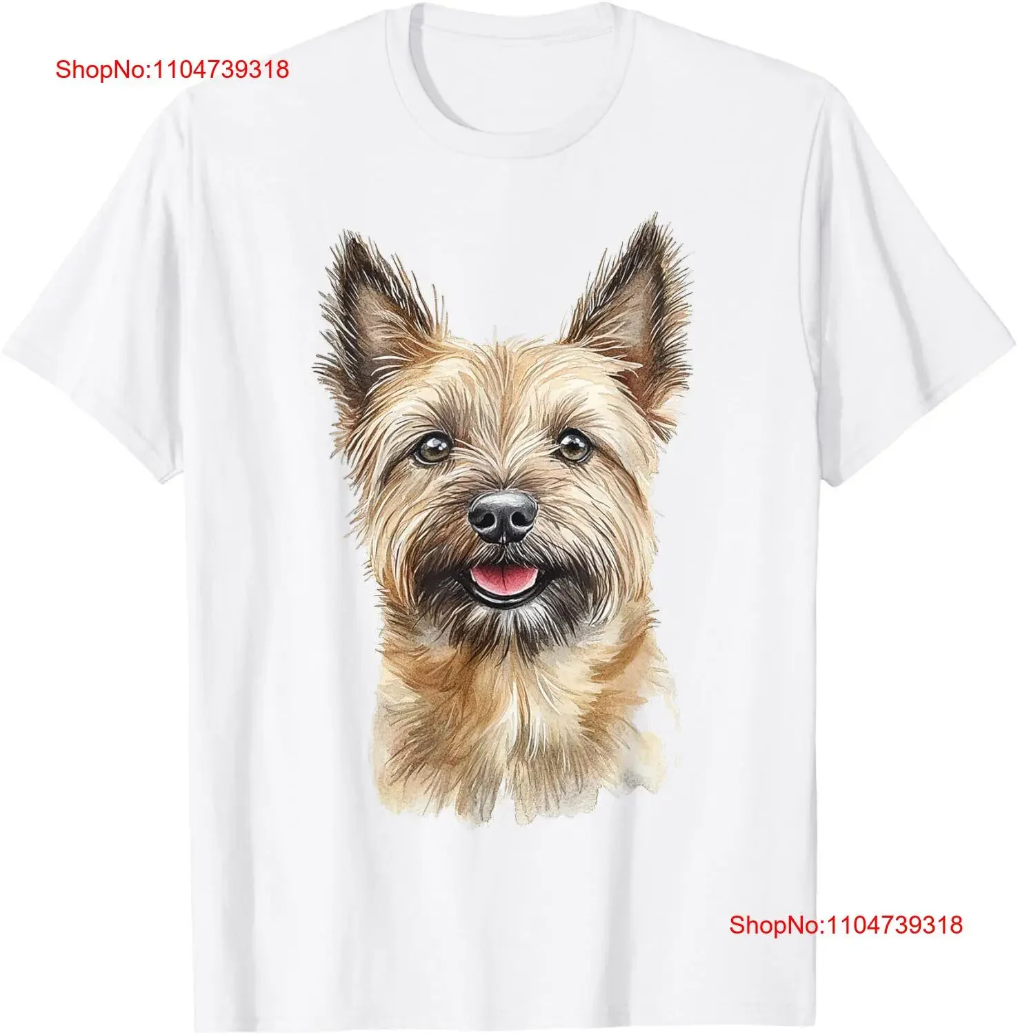 Cairn Terrier Dog Pet Artwork T Shirt  vintage Washed Stylish Comfortable Casual streetwear Unisex Breathable Stretched homme