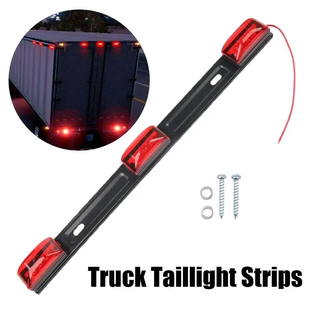 

12V Car Taillights DRL LED Bar Red Brake Turn Signal Lamps Trailer Side Lights Accessories Truck Universal Marker Ceiling R E0U4