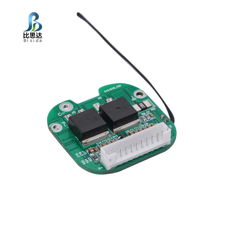 Bisida 10S 36V 15A BMS Split ports With temperature control For Scooter lithium 18650 Battery pack 37*37mm