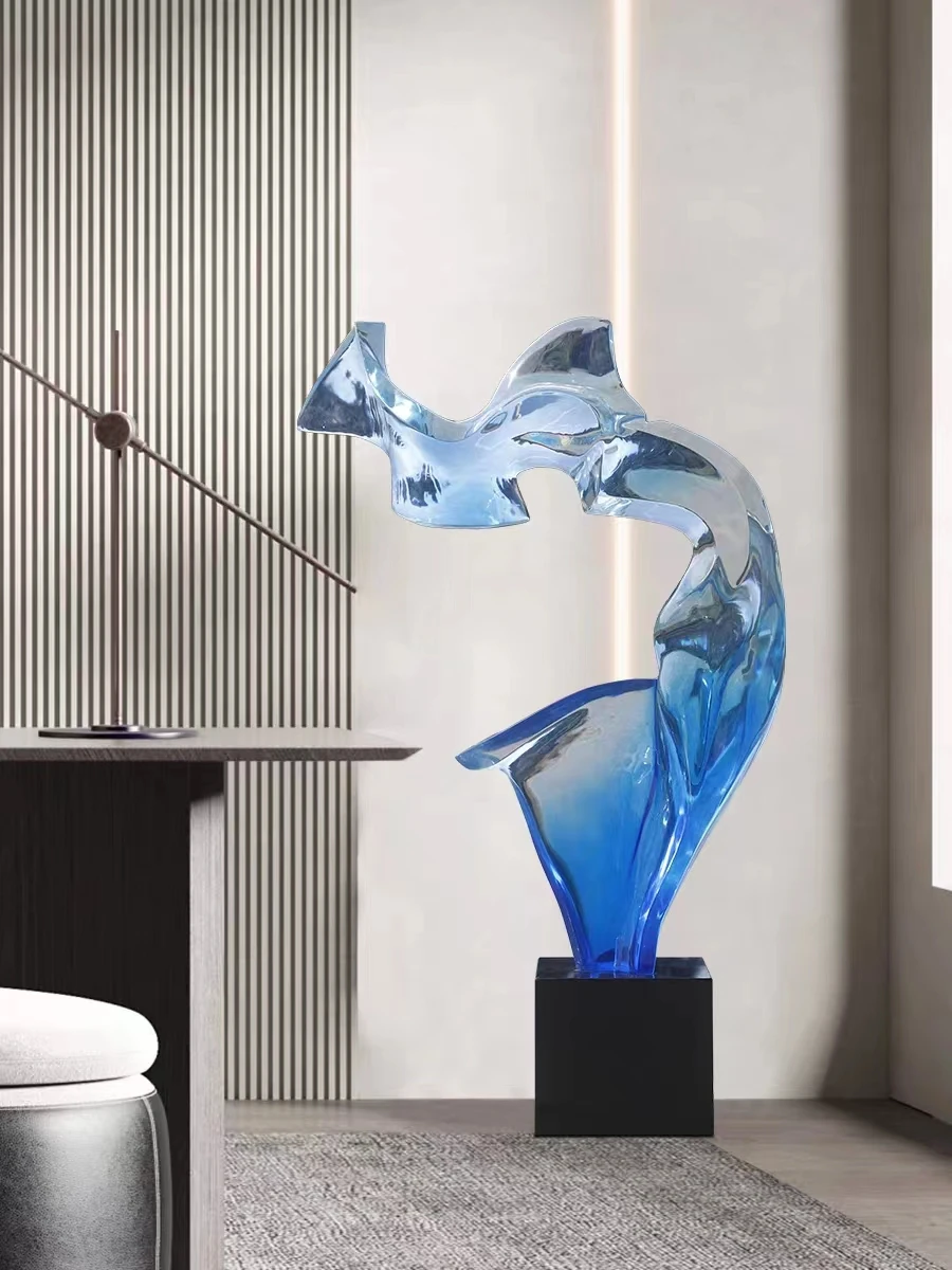 Home Decorations Abstract Art Sculpture Transparent Resin Statue Luxury Living Room Decoration Accessories Ornaments For Home