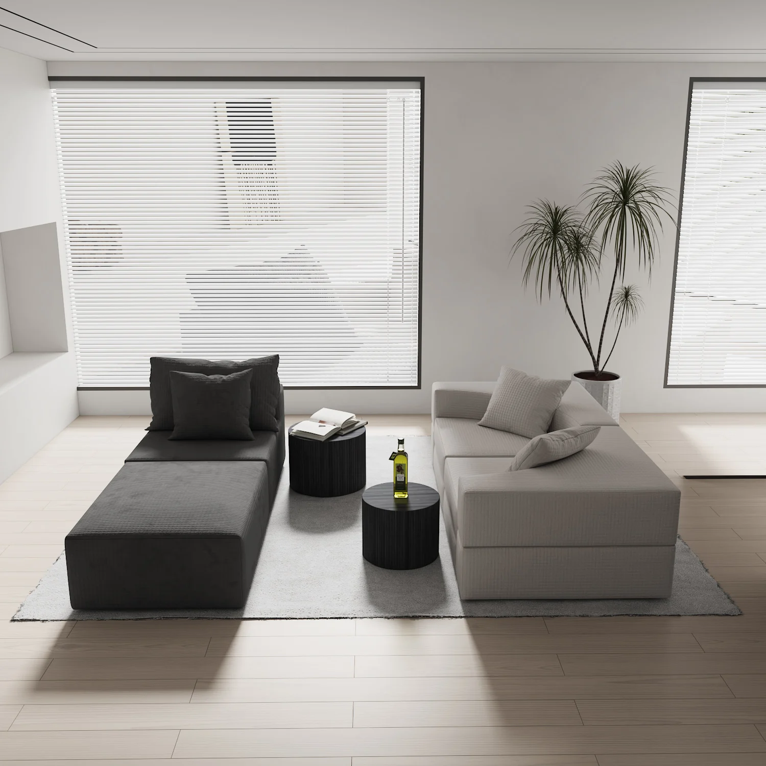 Modern Compression Foam Modular Sofa Couch High Density Foam Vacuum Packed Compressed Sofa for Living Room