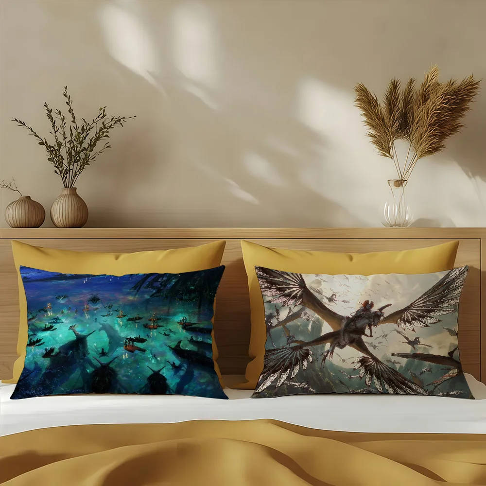 A-Avatar Fire and Ash Movie Q Cushion Cover Sofa Living Room Office Rectangle Pillow Home Coffee Shop Bedding Hit Product