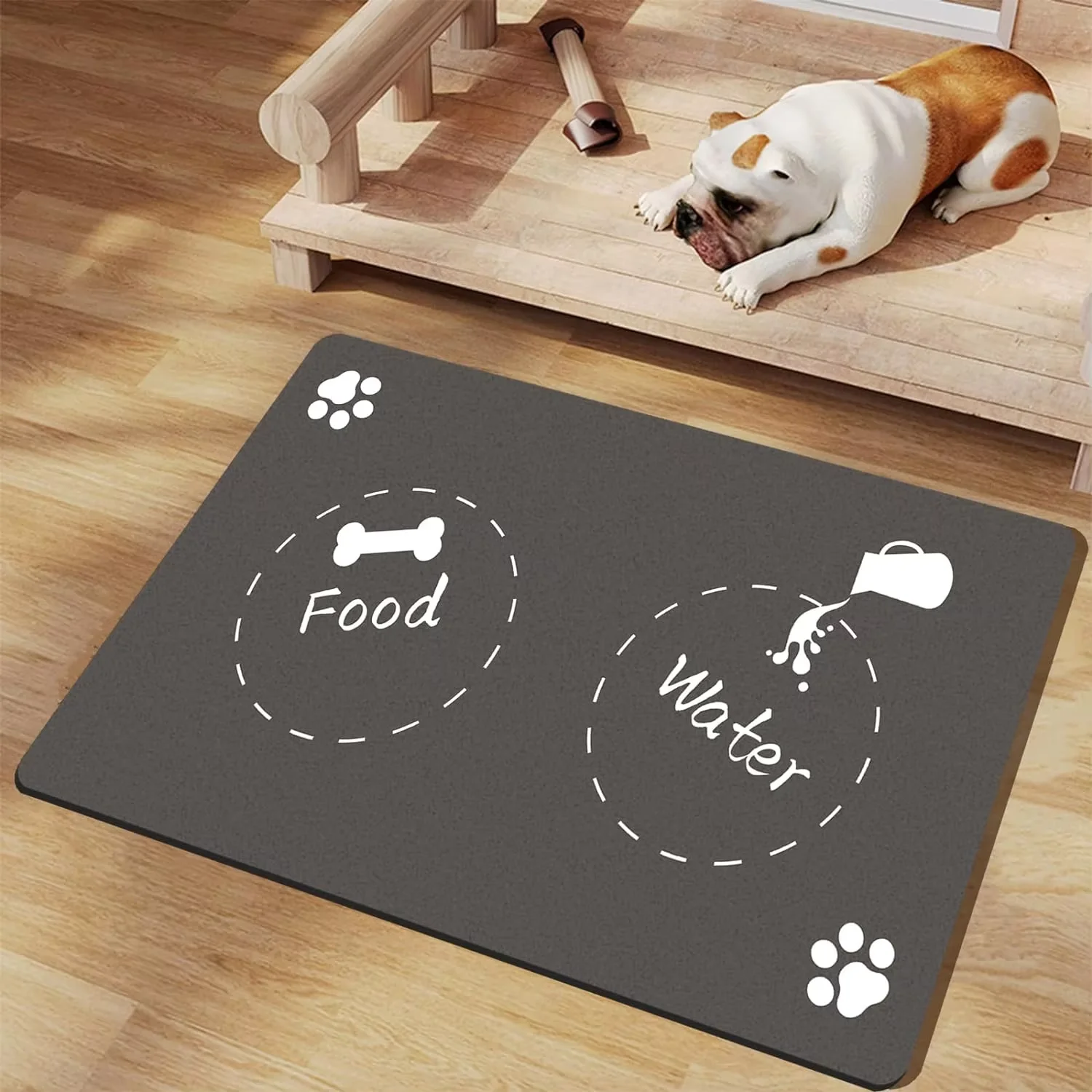 

Quick Dry Breathable Waterproof Dog Water Dispenser Feeding Mat ABSORBENT for Food and Water NO STAINS for Dog Owners