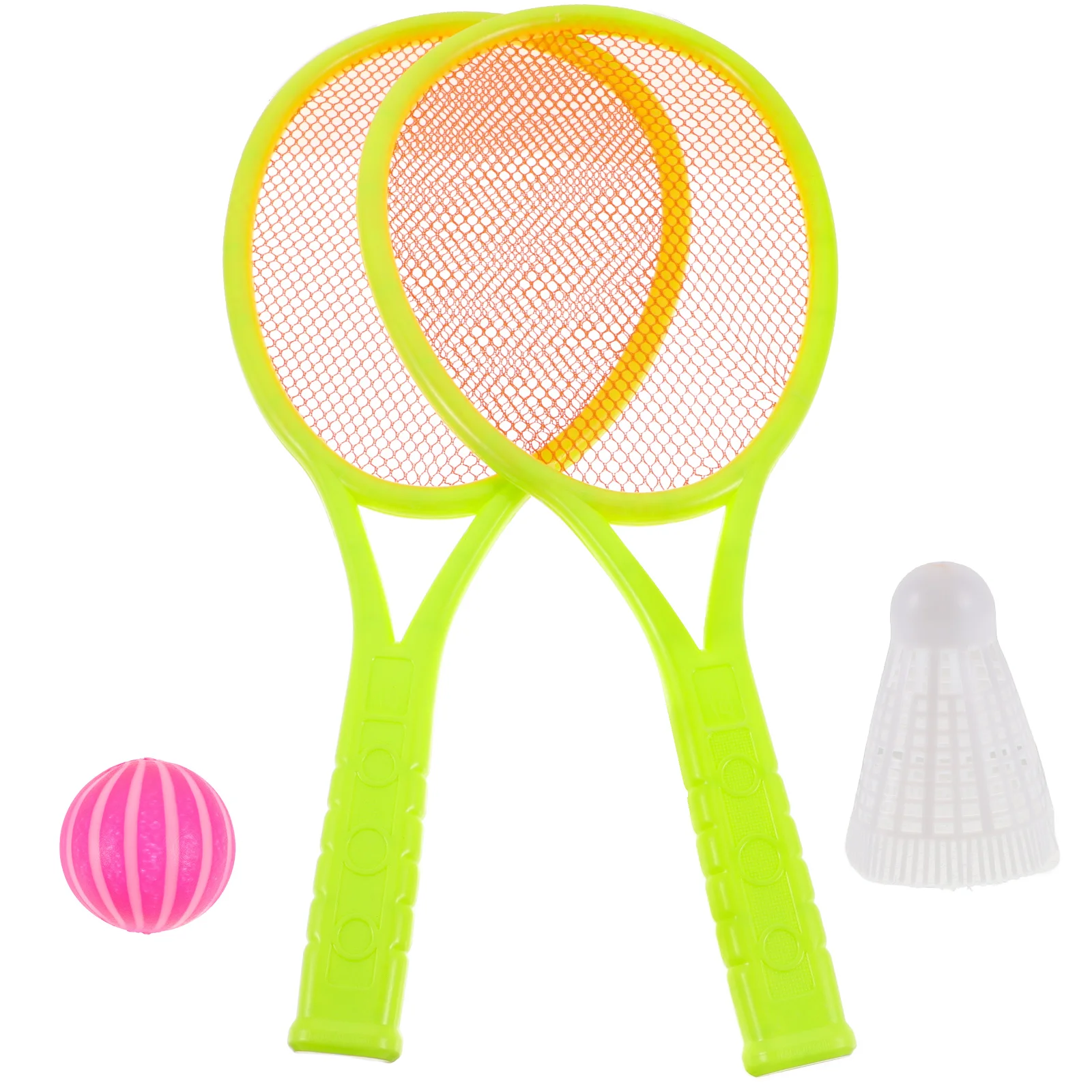 

1 Set/4pcs Plastic Tennis Racket Set Outdoor Sports Tennis Racquet Set Parent-Child Educational Badminton Tennis Racket Set (Lar