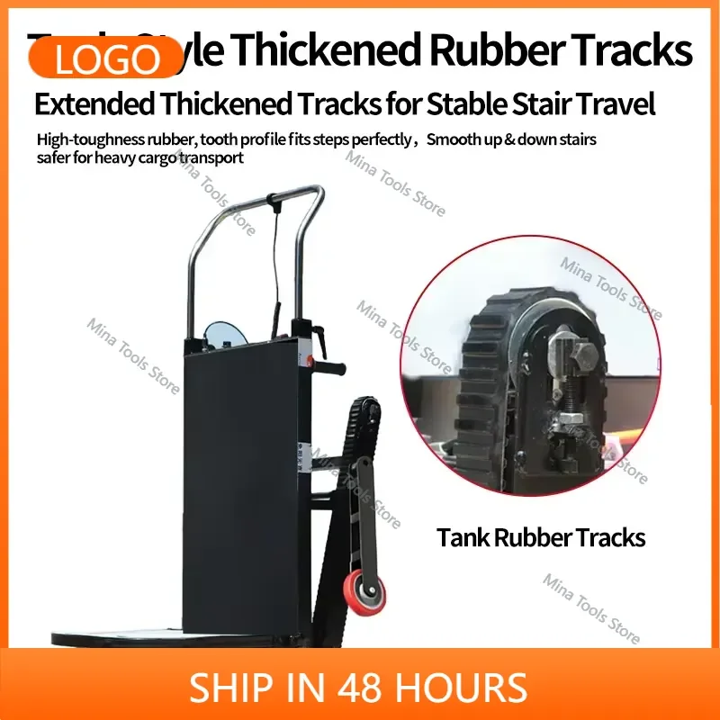 Crawler Type Electric Stair Climber Cargo Trolley for Transporting Goods Home Appliances & Furniture up and Down Stairs view 4