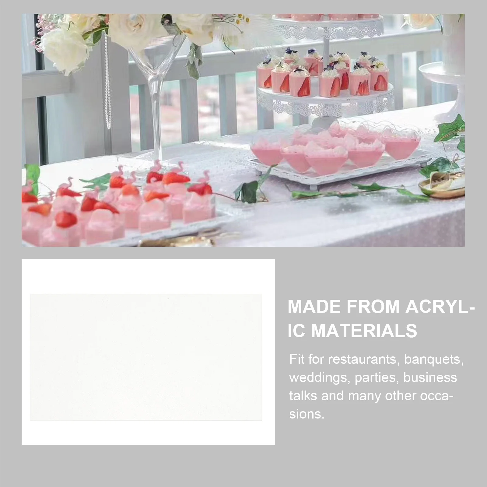 

20 шт. акриловые визитные карточки, записываемые пустые настольные карточки, свадебные таблицы для сидения, держатели для номера стола для вечеринок