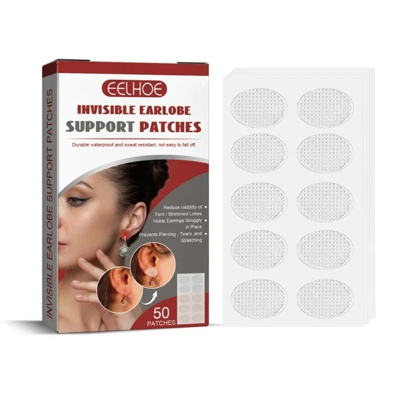 50patches Invisible Ear Lift For Ear Support Tape Perfect for Stretched Ear Relieve Strain From Heavy Earring D0LC