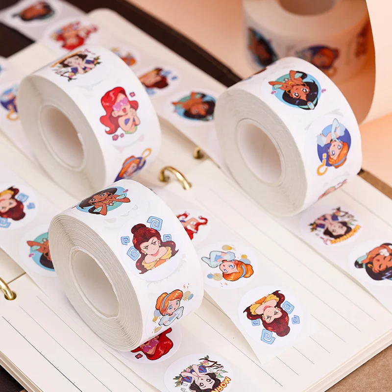 10Roll/lot Kawaii Disney Princess Sealing Stickers Cute Scrapbooking DIY Diary Decorative Sticker Office School Supplies