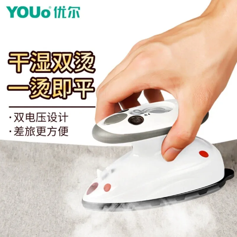 Mini Steam Iron Voltage Adjustable Portable Iron Handheld Small Travel Portable Electric Iron for Clothes