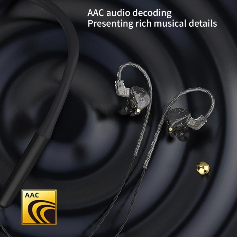 BX03 Auriculares deportivos inalámbricos con banda para el cuello, auriculares con sonido con cancelación de ruido, ajuste cómodo para correr y gimnasio