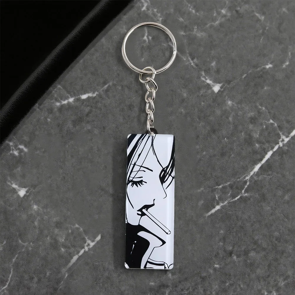 Nana Anime Charakter Schlüsselanhänger Oosaki Nana Doppelseitiger Acryl-Schlüsselanhänger Fan-Sammlerstück Geschenk für Rucksäcke und Accessoires