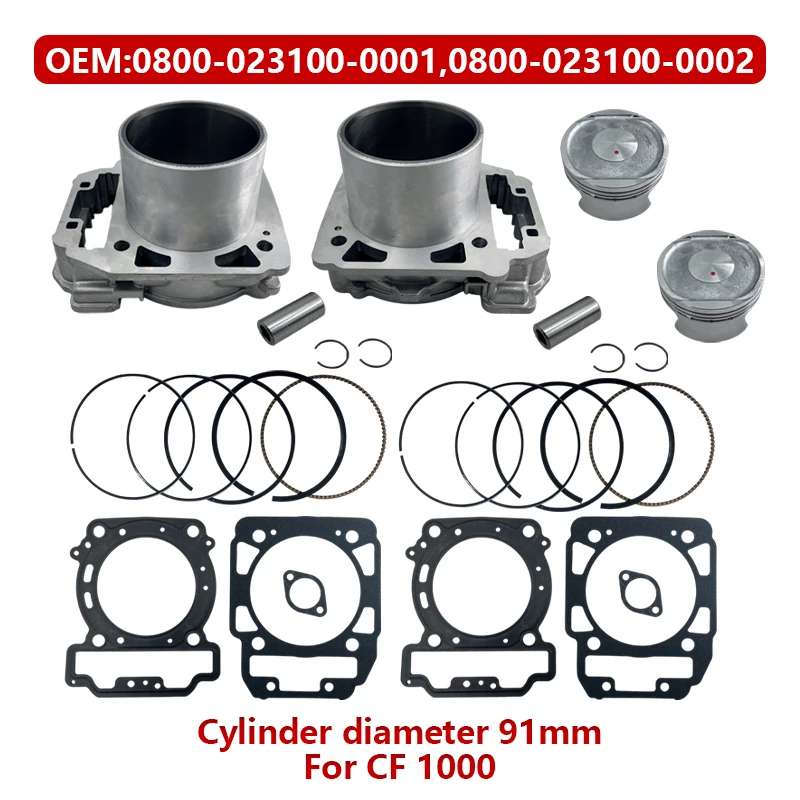 

2 set Cylinder I&II Piston Gasket Kit 0800-023100-0001 0800-023002 for CF 800HO 550 Z8 UForce U8 ZForce Fedex ups CF800cc engine