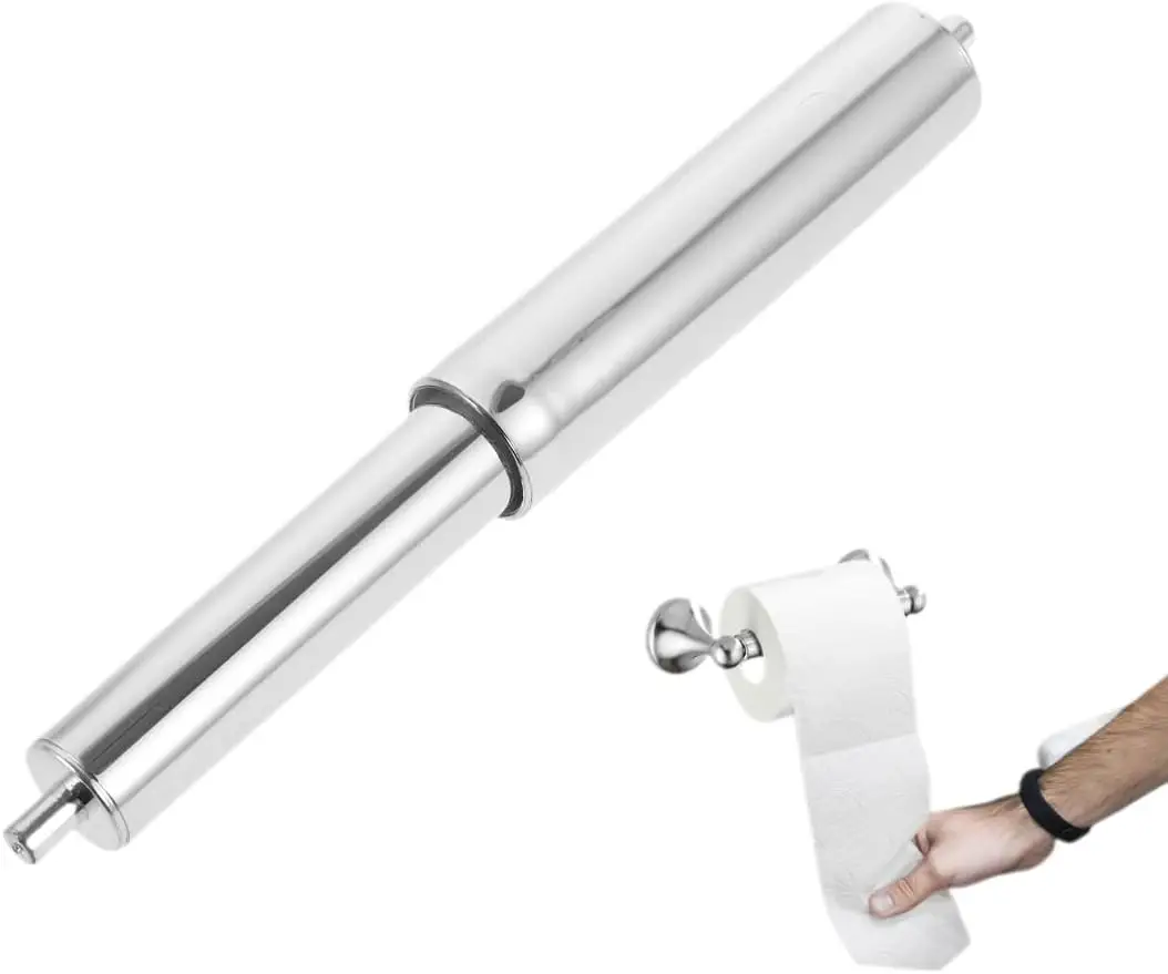 

Spring Loaded Toilet Paper Holder Replacement Rod, PP Bathroom Roller Spindle Insert