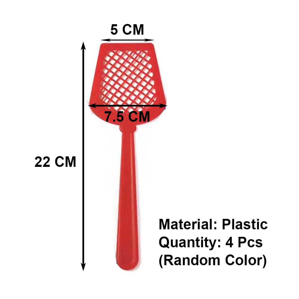 Plastic 4 Pcs Fly Swatter Set for Kids Preschool Classroom Speed Games Card Game Learning Enlightenment Anti-stress Toy 4 Colors