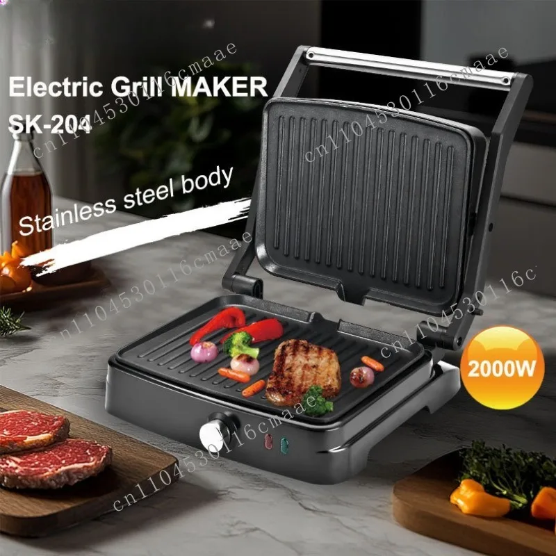 110V Electric Steak Machine Barbecue Machine Household Non-stick Electric Barbecue Grill Double-sided Heating Breakfast Machine