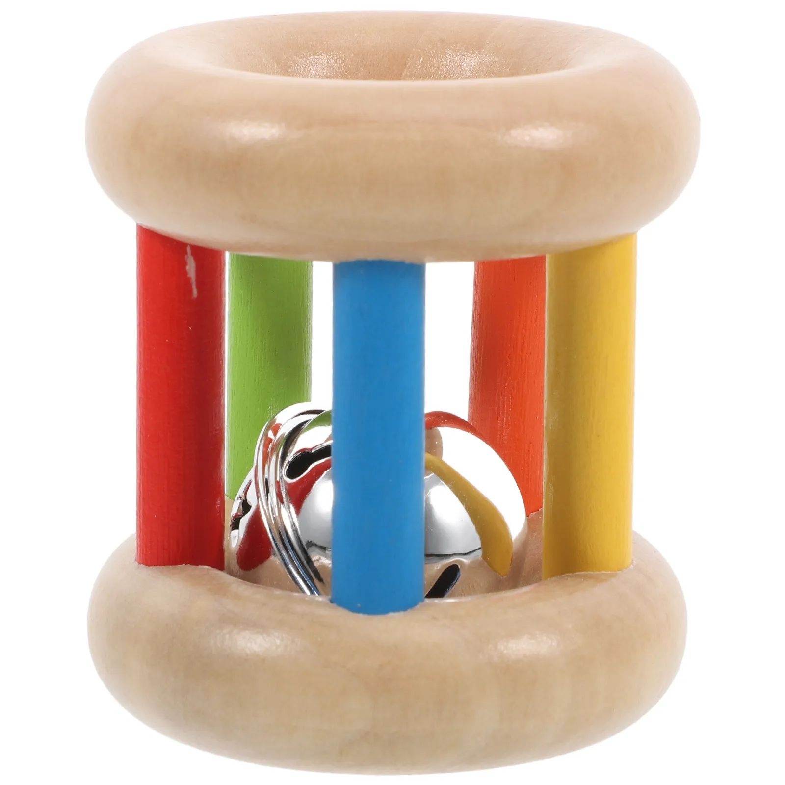 

1Pcs Wooden Colorful Hand Bell Educational Shaking Instrument Fun Grab Training Development Plaything