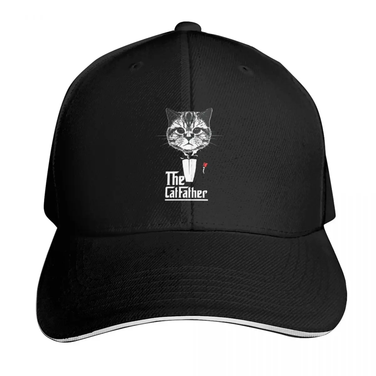 IMPD10011v1 - The Cat Father, Cat wearing a suit, Cute Cat, Business Cat, The CatFather. Baseball Cap