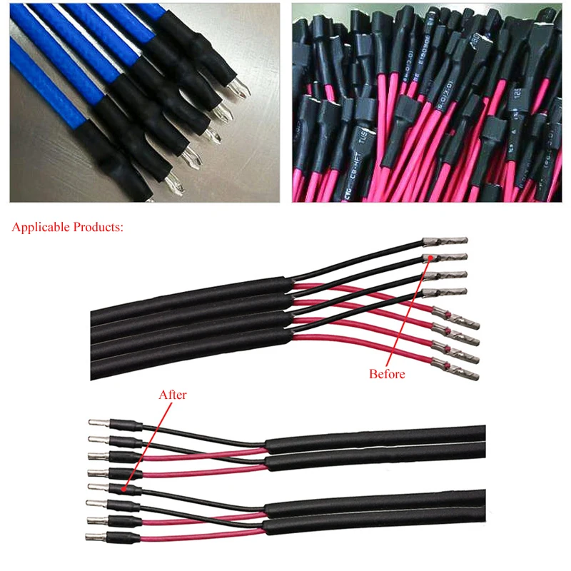 Automatic DC Cable End Heat Shrink Tube Assembly Machine Insulation Tubing Cutting Heating Machine