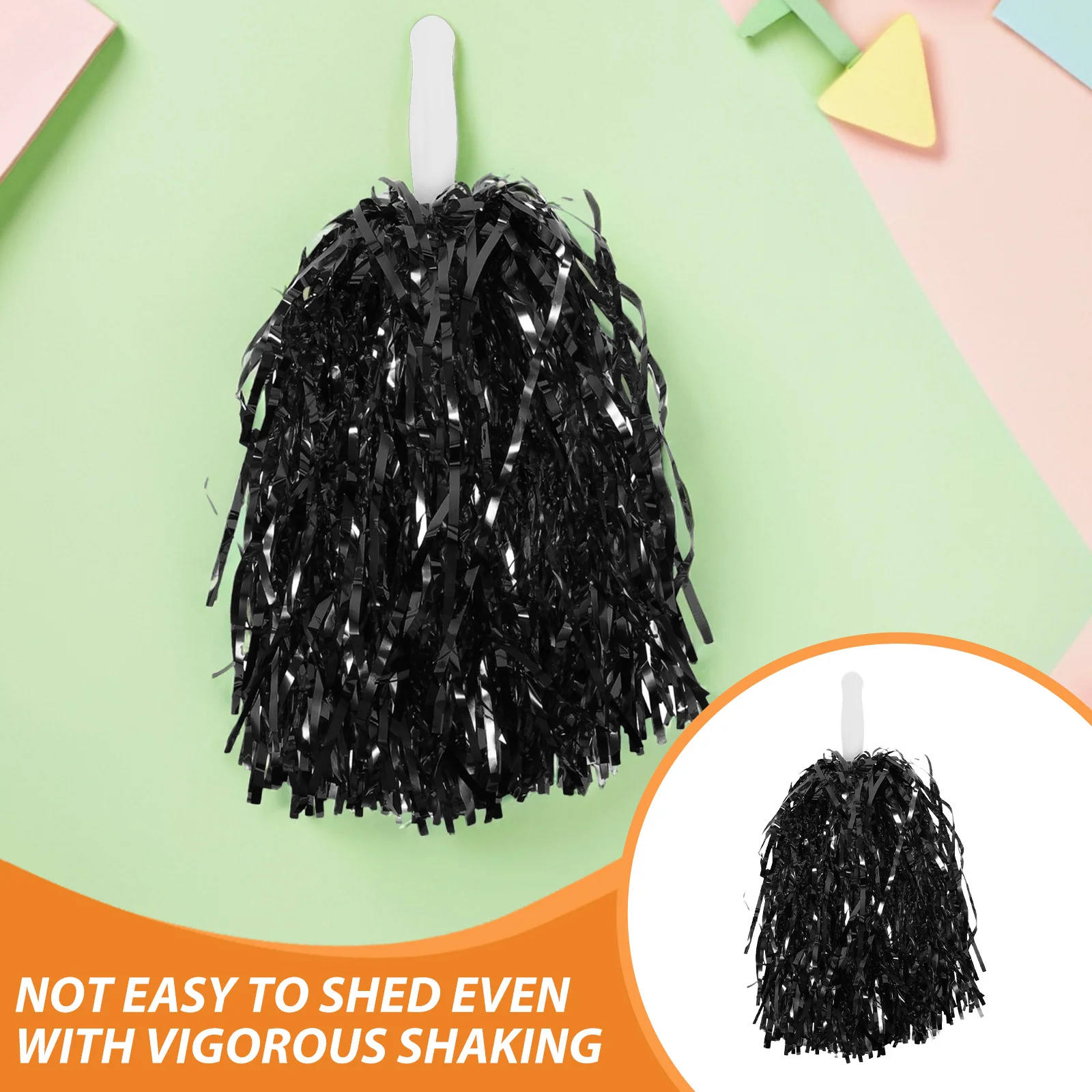 12pcs Cheerleading Pom Poms Lightweight Reusable Hand Dance Flowers For Sports Team Spirit Aerobics Party Football Cheering