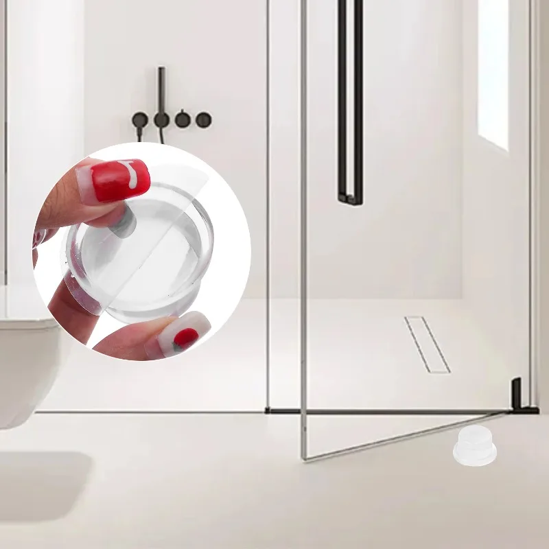 Penahan Pintu Silikon Anti Selip Pelindung Dinding Peredam Benturan Pegangan Pintu yang Dapat Digunakan Kembali Peredam Tombol Pintu Pelindung Furnitur