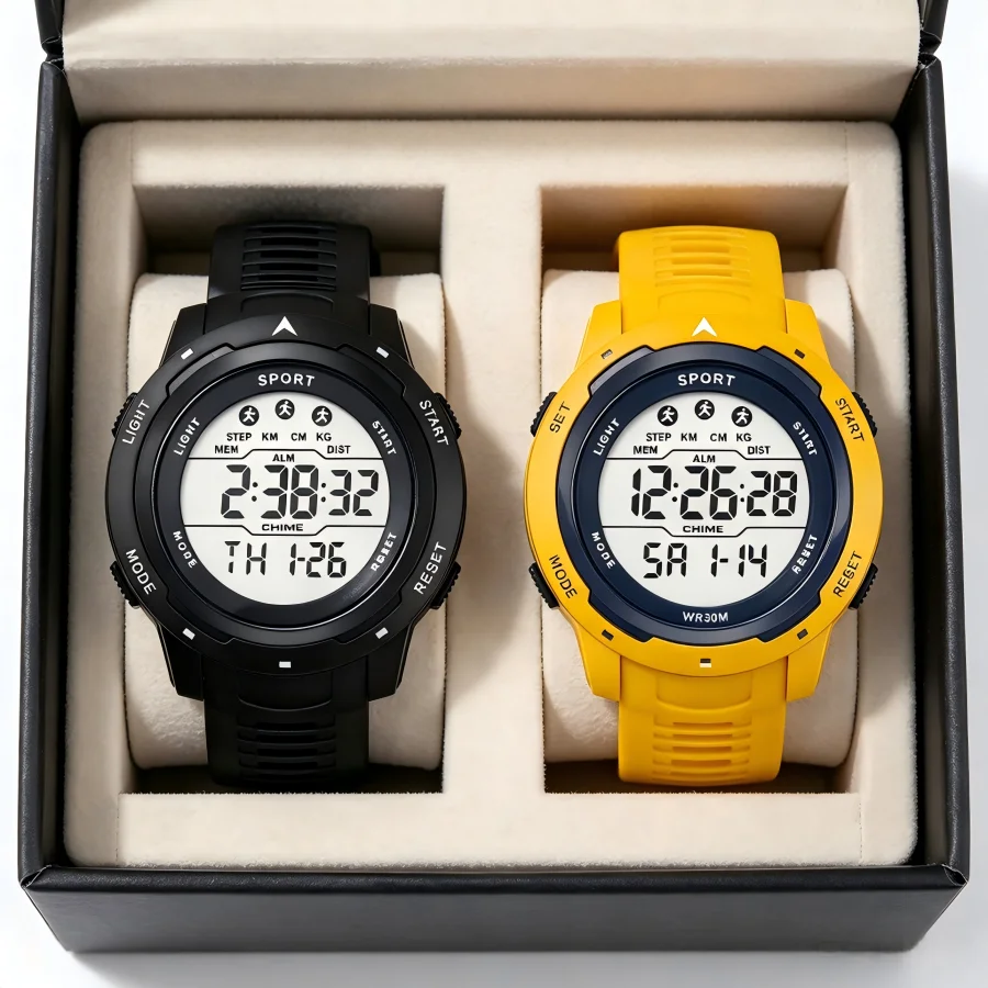 Electronic Watch for Man Outdoor Sport Watch Stopwatch Waterproof Calendar Multifunction LED Digital Clock for Men Kids Boy Teen