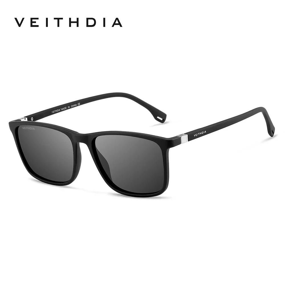 VEITHDIA Gloednieuwe Zonnebril Unisex Retro TR90 Zonnebril Gepolariseerde UV400 Lens Vintage Brillen Zonnebril Voor Mannen/Vrouwen 7521