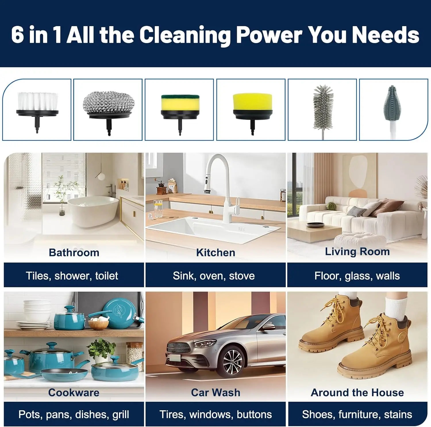 فرشاة تنظيف كهربائية شديدة التحمل ، جهاز غسيل دوار محمول باليد ، صديق كهربائي أوتوماتيكي محمول باليد ، بطارية استحمام Cle ، دورة في الدقيقة