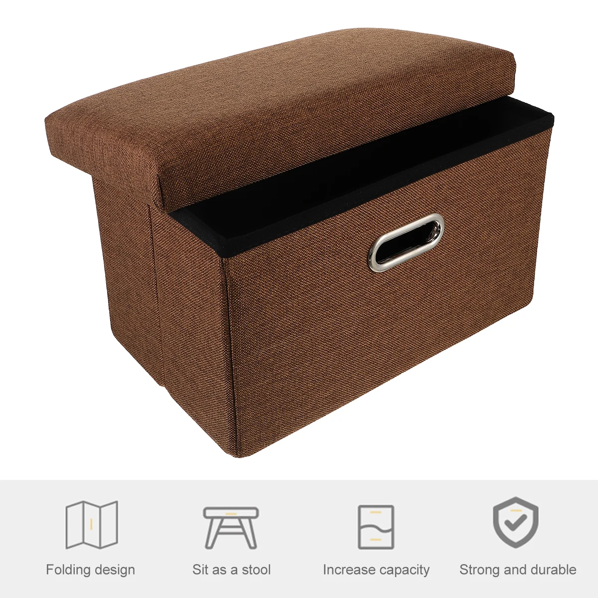 

Storage Stool Cloth Container Multifunctional Case Foldable Kids Bedroom Living Room Portable Lightweight Travel Outdoor Picnic