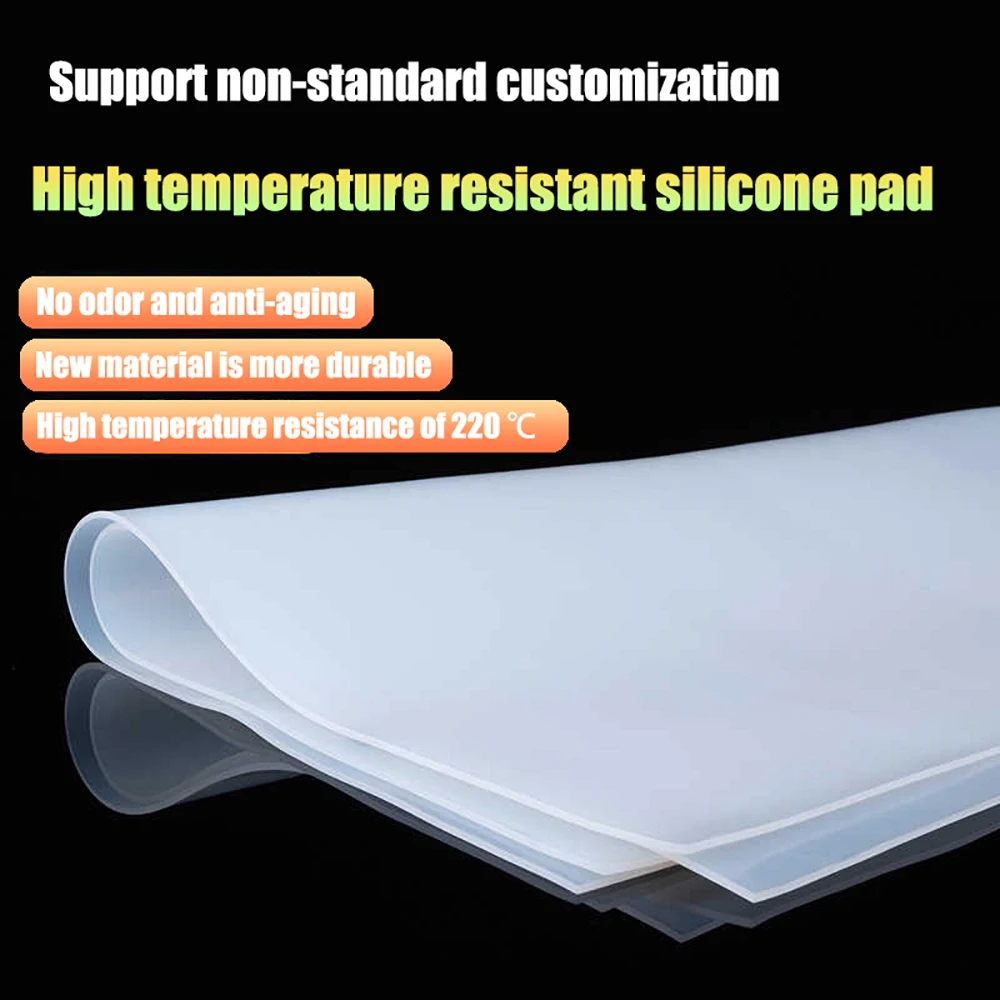 

Transparent Silicone Rubber Sheet High Temperature Resistance Food Grade Silica Gel Plate Resistance Silicone Sheet 0.5-30mm