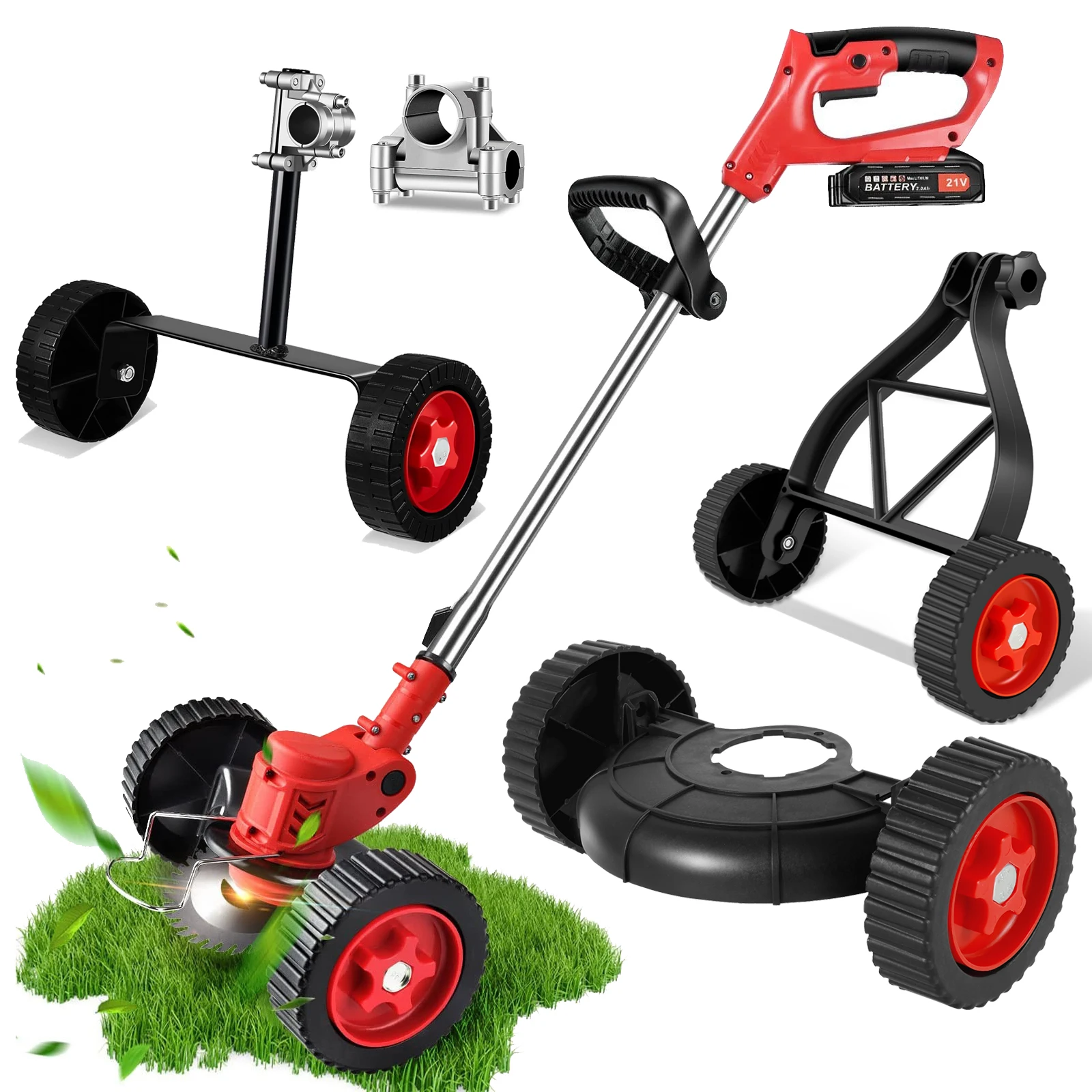 

Вспомогательные регулируемые колеса для триммера 26-28 мм, насадка для газонокосилки, для ручных триммеров и косилок для сорняков