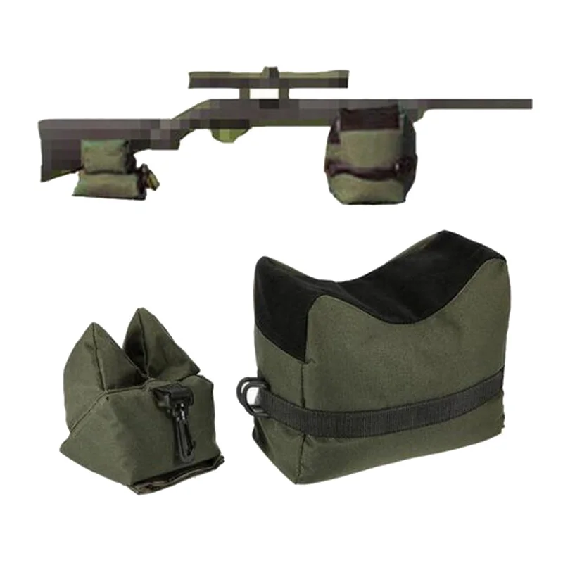 Portable Sniper Shooting Gun Rest Bag Set Front & Rear Rifle Target Bench Unfilled Stand Support Sandbag Hunting Accessories