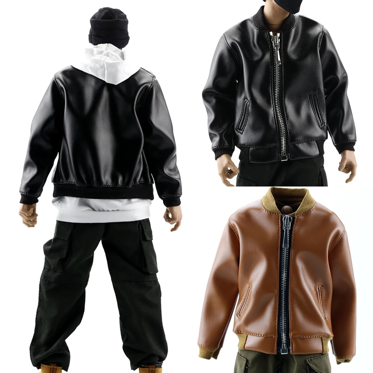 

FA018 Модная повседневная кожаная куртка в масштабе 1/6, модель из высококачественной сенсорной мягкой искусственной кожи, подходит для 12-дюймовых экшн-фигурок, куклы