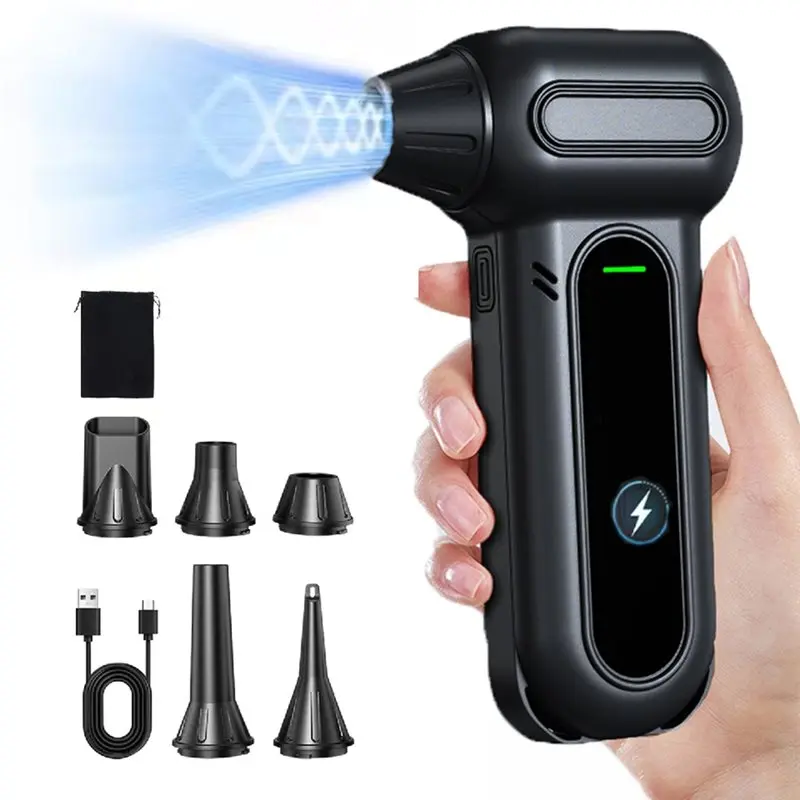 

【Festival】Air Blower Electric Air Duster 400000RPM Super Power Turbo Fan Rechargeable 3-Gear Brushless Motor For Car/PC/Home