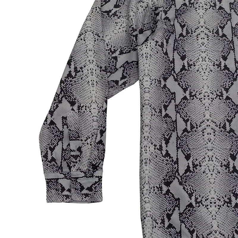 WACKO MARIA-Camisa Estampada de Cobra Manga Longa para Homens e Mulheres, Camisas Havaianas Casuais, Colarinho Cubano, Alta Qualidade, 1:1